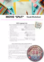 Vorschau - Arbeitsblätter - Movie "Split": Language in Use Worksheet - Deckblatt