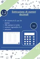 anteprima - Esercizi - Sottrazione di numeri decimali | matematica | 26 colonne - Pagina di copertina