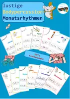 Vorschau - Präsentationen/Tafelbilder - lustige Monatsrhythmen Bodypercussion - Deckblatt