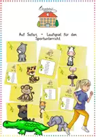 Vorschau - Spiele - Safari / Tiere: Laufspiel (Bewegtes Lernen) - Sportunterricht - Kl. 1/2 - Deckblatt
