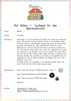 Vorschau - Spiele - Safari / Tiere: Laufspiel (Bewegtes Lernen) - Sportunterricht - Kl. 1/2 - Seite 1
