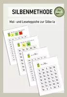 Vorschau - Arbeitsblätter - Arbeitsblätter Malteppich zur Silbe la - Deckblatt