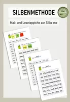 Vorschau - Arbeitsblätter - Arbeitsblätter Malteppiche zur Silbe ma - Deckblatt