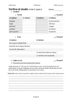 Vorschau - Arbeitsblätter - Verifica di Studio - Di Nuovo Insieme A1-A2: Unità 6 parte 2 - Seite 1