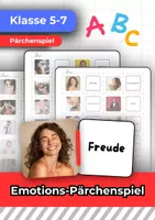 Vorschau - Aufgabenkarten - Emotions-Pärchenspiel | Förderung von Emotionaler Intelligenz - Deckblatt