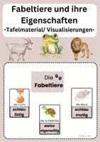 Vorschau - Poster - Materialpaket Fabel - Merkmale und Fabeltiere Tafelbilder - Deckblatt