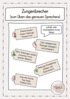 Vorschau - Arbeitsblätter - Wortkarten mit Zungenbrechern - Deckblatt
