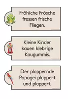 Vorschau - Arbeitsblätter - Wortkarten mit Zungenbrechern - Seite 3