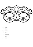 anteprima - Materiale per pittura e bricolage - Maschere Carnevale da colorare - Pagina 2