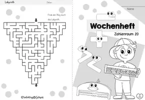 Vorschau - Arbeitsblätter - Wochenheft Mathe 7 (Zahlenraum 20) - Seite 1