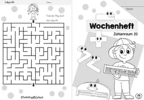 Vorschau - Arbeitsblätter - Wochenheft Mathe 12 (Zahlenraum 20) - Seite 1