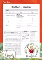 Vorschau - Anderer Materialtyp - Sachtext / Leistungsüberprüfung: Eisbären - Deckblatt