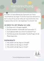Vorschau - Arbeitsblätter - Schutzfunktionen des Auges - Forscherheft und Experimentierauftrag - Seite 1