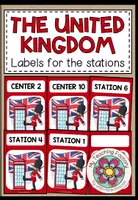 Vista previa - Tarjetas / Manipulativos - THE UNITED KINGDOM - Labels for the stations - Portada