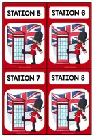 Vista previa - Tarjetas / Manipulativos - THE UNITED KINGDOM - Labels for the stations - página 2