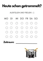 Vorschau - Merkblätter - Tagesübersicht für motiviertes Üben: Übe-Tracker (A4) - Seite 1