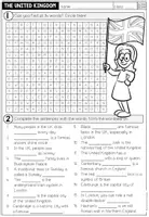 Vista previa - Hojas de trabajo - THE UNITED KINGDOM - Wordsearch - página 1