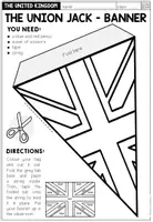 Vista previa - Manualidades / Dibujos para colorear - The Union Jack - Banner - página 1