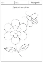Vorschau - Mal- und Bastelvorlagen - Graphomotorik / Nachspuren - Frühling 11 Motive - Vorschule / Anfangsunterricht - Seite 3