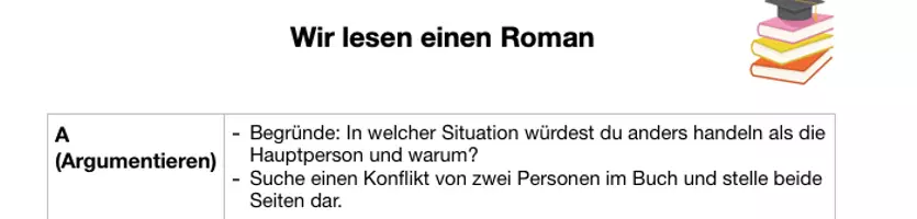 Vorschau - Arbeitsblätter - AEIOU-Aufgaben Roman - Seite 1