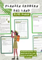 Vorschau - Arbeitsblätter - Pflanzen erobern das Land | Unterrichtsreihe "Evolution", Biologie 9./10. Klasse - Deckblatt