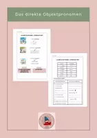 Vorschau - Arbeitsblätter - Die direkten Objektpronomen - les pronoms objects directs - Deckblatt