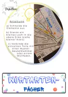 Vorschau - Unterrichtsreihen - Wortarten-Fächer mit interaktiven Links - Deckblatt