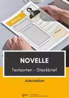 Vorschau - Arbeitsblätter - Novelle: Merkmale und Eigenschaften - Deckblatt