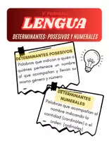 Vista previa - Hojas de trabajo - 3P LENGUA T7 DETERMINANTES POSESIVOS Y NUMERALES, ONOMATOPEYAS - página 2