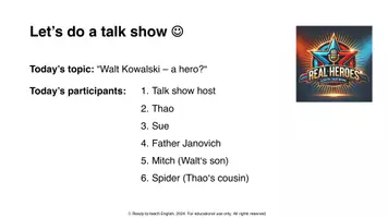 Vorschau - Arbeitsblätter - Panel discussion based on "Gran Torino": Walt - a hero? - Seite 3