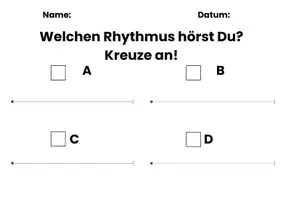 Vorschau - Arbeitsblätter - Vorlagen: Übungen für das rhythmische Hörverständnis (PDF) - Seite 1