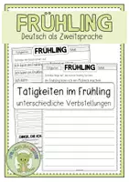 Vorschau - Arbeitsblätter - FRÜHLING Tätigkeiten im Frühling (AB) - Deckblatt