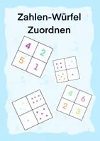 Vorschau - Spiele - Zahlen-Würfel-Zuordnen: Die kognitive Aufgabe für Kinder - Deckblatt