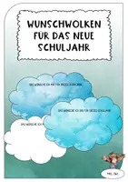 Vorschau - Lehrpläne/Lehrermaterial - Wunschwolken für das neue Schuljahr - Deckblatt