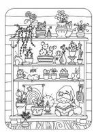 Vorschau - Mal- und Bastelvorlagen - Frühlingswichtel Klasse 4/5 - Frühling Wichtel - 12 Ausmalbilder - Mix 1 - Malvorlagen - Ausmalblätter Grundschule - Kunst Klasse 4-5 - Seite 3