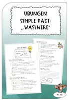 Vorschau - Arbeitsblätter - Übungen simple-past was-were - digitale Version - Deckblatt