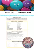 Vorschau - Arbeitsblätter - Elevator Pitch: Trends and Fads (+ useful phrases, sentence starters) - Deckblatt