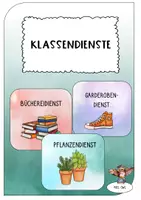 Vorschau - Poster - Klassendienste (quadratisch) - Classroom Management - Deckblatt
