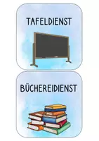 Vorschau - Poster - Klassendienste (quadratisch) - Classroom Management - Seite 1