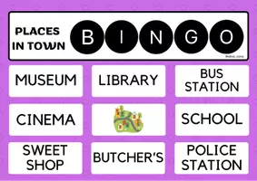 Vista previa - Juegos / Gamificación - MY TOWN Bingo + vocabulary + flashcards - página 2