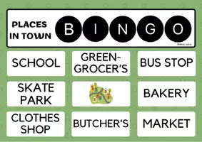 Vista previa - Juegos / Gamificación - MY TOWN Bingo + vocabulary + flashcards - página 3