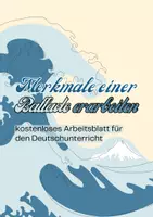 Vorschau - Arbeitsblätter - Merkmale einer Ballade erarbeiten - Deckblatt