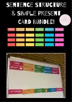 Vorschau - Spiele - Sentence Cards: for Structure & Simple Present! - Deckblatt