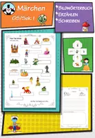 Vorschau - Arbeitsblätter - Märchen Bildwörterbuch / Erzählen / Schreiben - Deckblatt