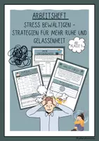 Vorschau - Arbeitsblätter - Arbeitsheft - Stress bewältigen , Strategien für mehr Ruhe und Gelassenheit - Deckblatt