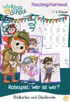 Vorschau - Arbeitsblätter - Ratespiel mit Bildkarten (Fasching/Karneval) - Deckblatt