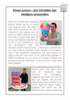 Vorschau - Arbeitsblätter - Peter Anton: Biografie, Steckbrief und Arbeitsblätter - Seite 1