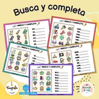 Vista previa - Hojas de trabajo - Busca y completa - Portada