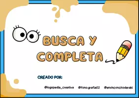 Vista previa - Hojas de trabajo - Busca y completa - página 1