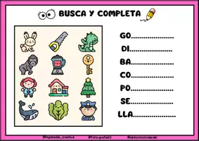 Vista previa - Hojas de trabajo - Busca y completa - página 3